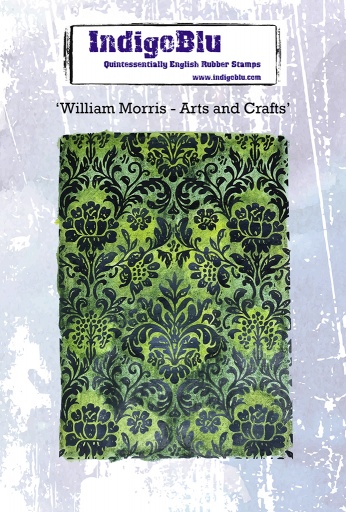 William Morris Arts and Crafts A6 Red Rubber Stamp